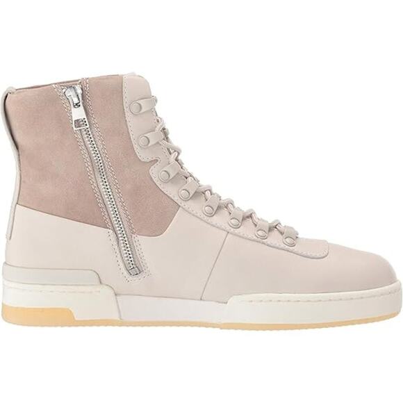 Vince Women's N3461 Rowan White San Remo Lux Leather Lace Up Boots Size 8.5 - Picture 3 of 11